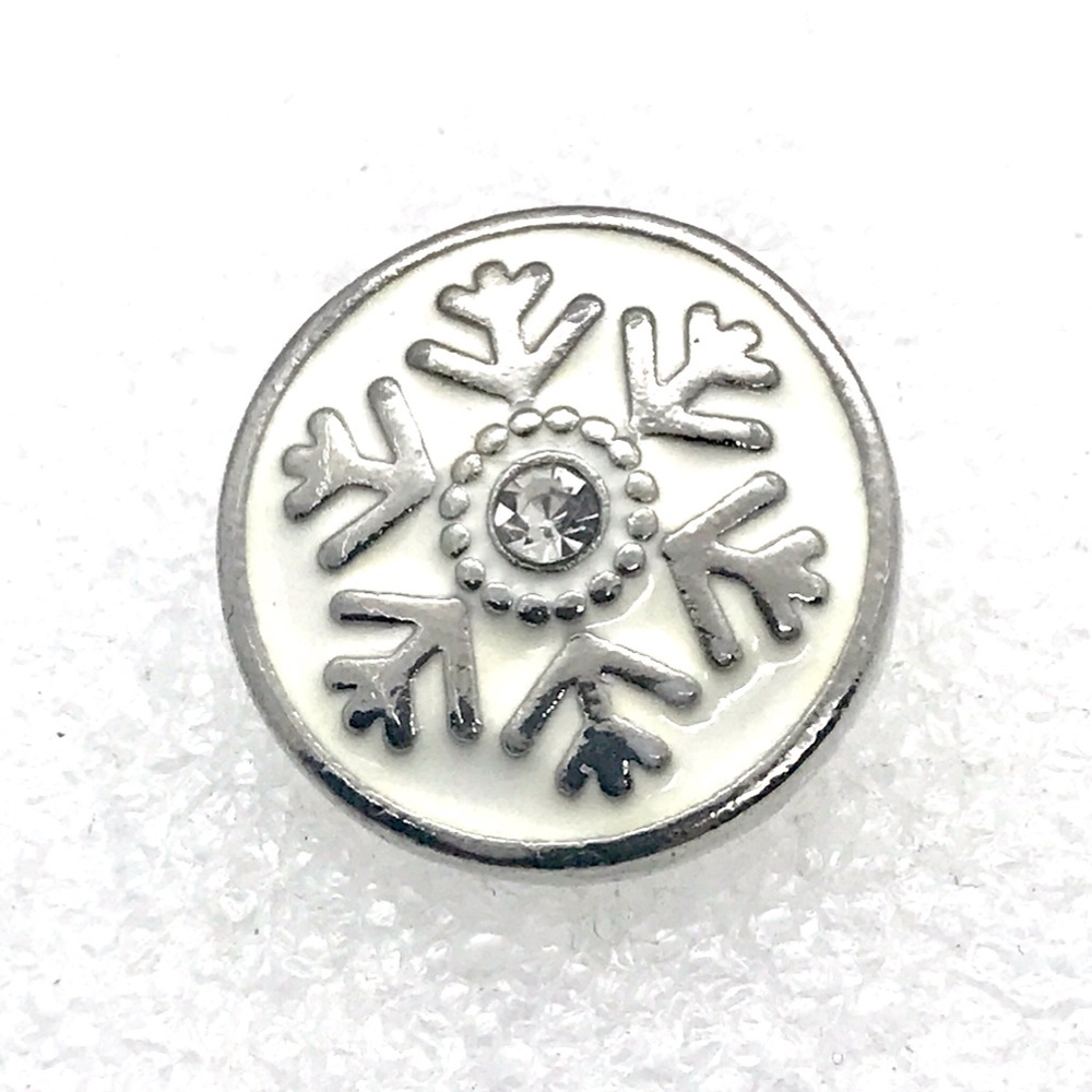 Snowflake snap button 20mm gingersnaps ASN20